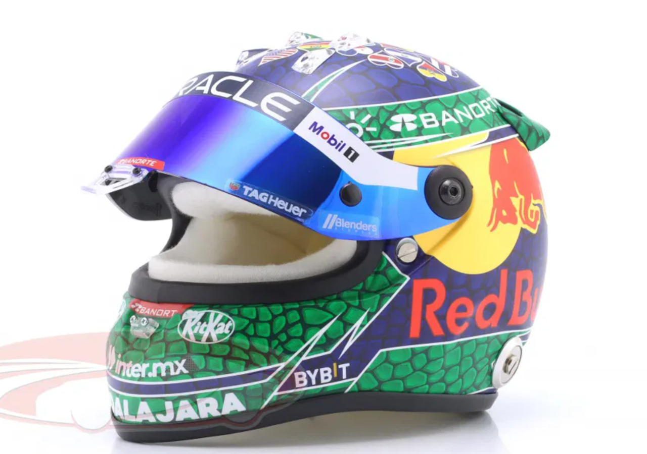 1/2 Schuberth 2024 Formula 1 Sergio Perez Red Bull Racing #11 4th Miami GP Helmet Model