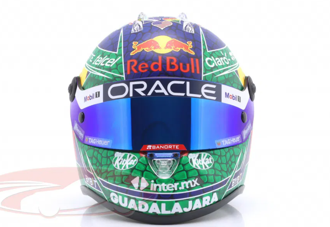 1/2 Schuberth 2024 Formula 1 Sergio Perez Red Bull Racing #11 4th Miami GP Helmet Model