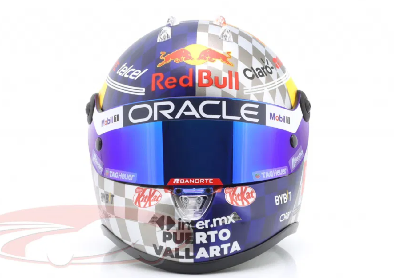 1/2 Schuberth 2024 Formula 1 Sergio Perez Red Bull Racing #11 British GP Helmet Model