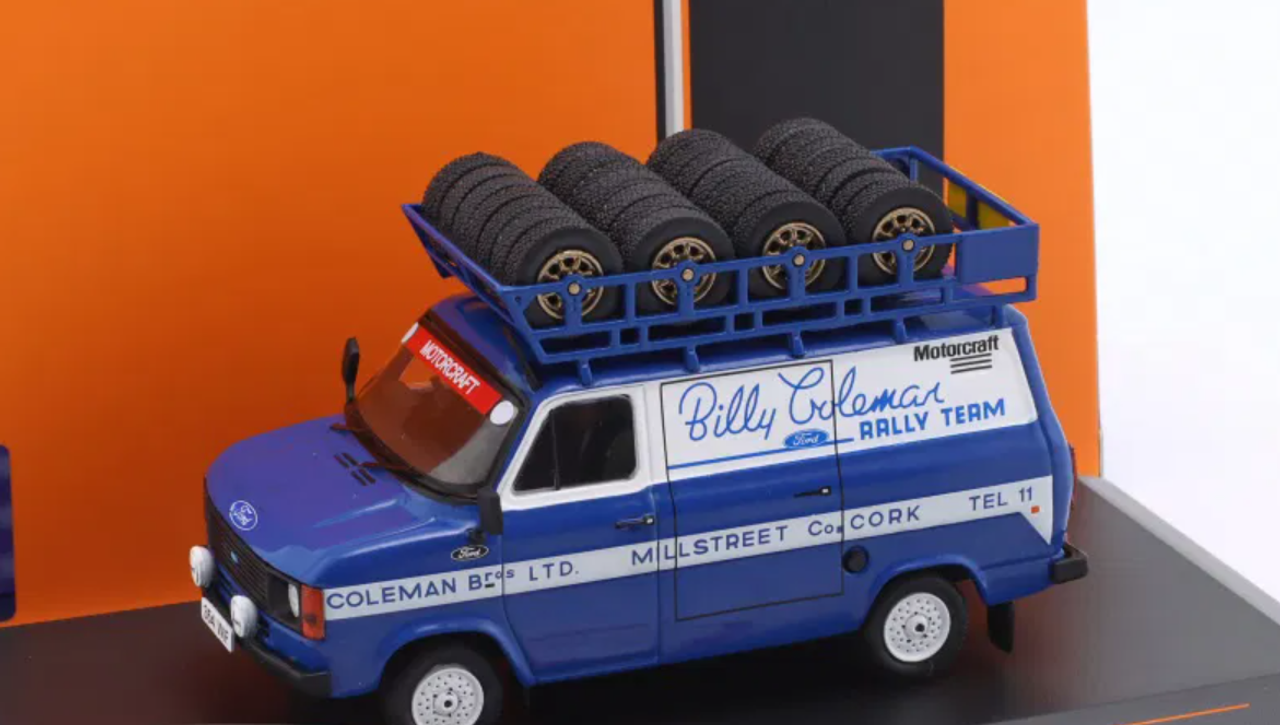 1/43 Ixo Ford Transit MK II rally Assistance Billy Coleman Team Car Model