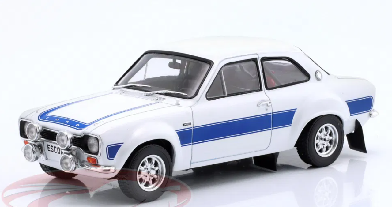 1/24 WhiteBox Ford Escort MK I RS 2000 (White & Blue) Diecast Car Model