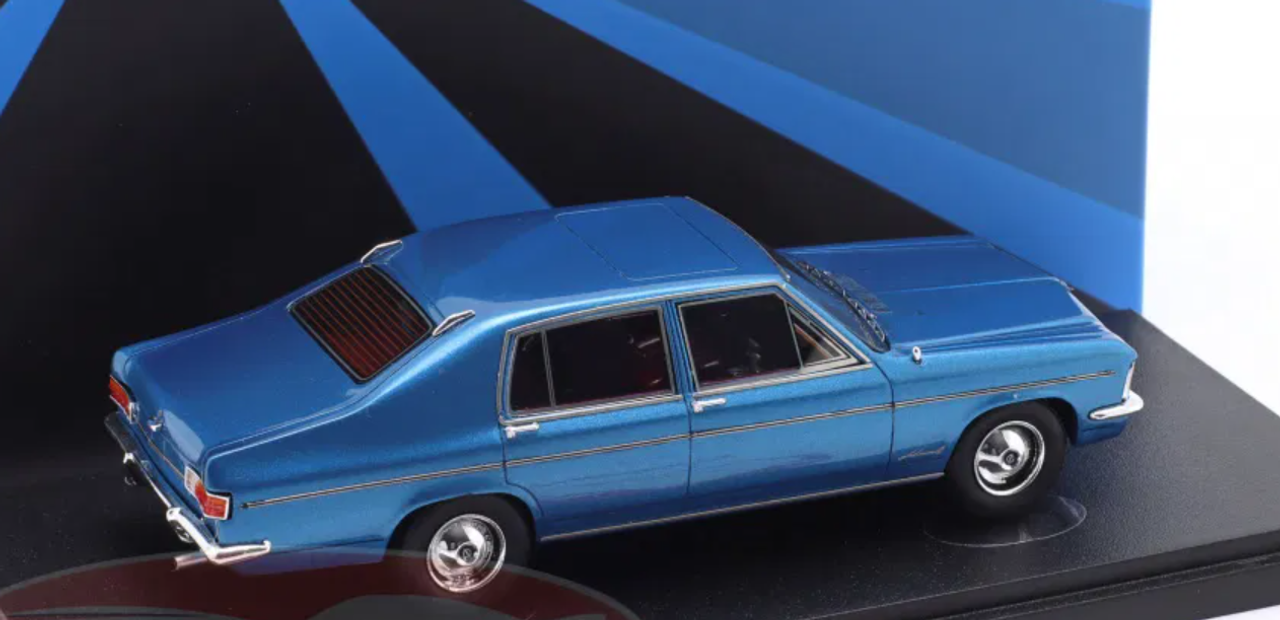 1/43 AutoCult 1972 Opel Admiral B hatchback limousine Vogt "ZDF-Coupe" (Blue) Car Model
