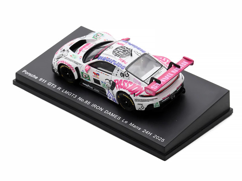 1/64 Spark 2025 Porsche 911 GT3 R LMGT3 #85 Iron Dames Le Mans 24H C. Martin, R.Frey, S. Bovy Car Model