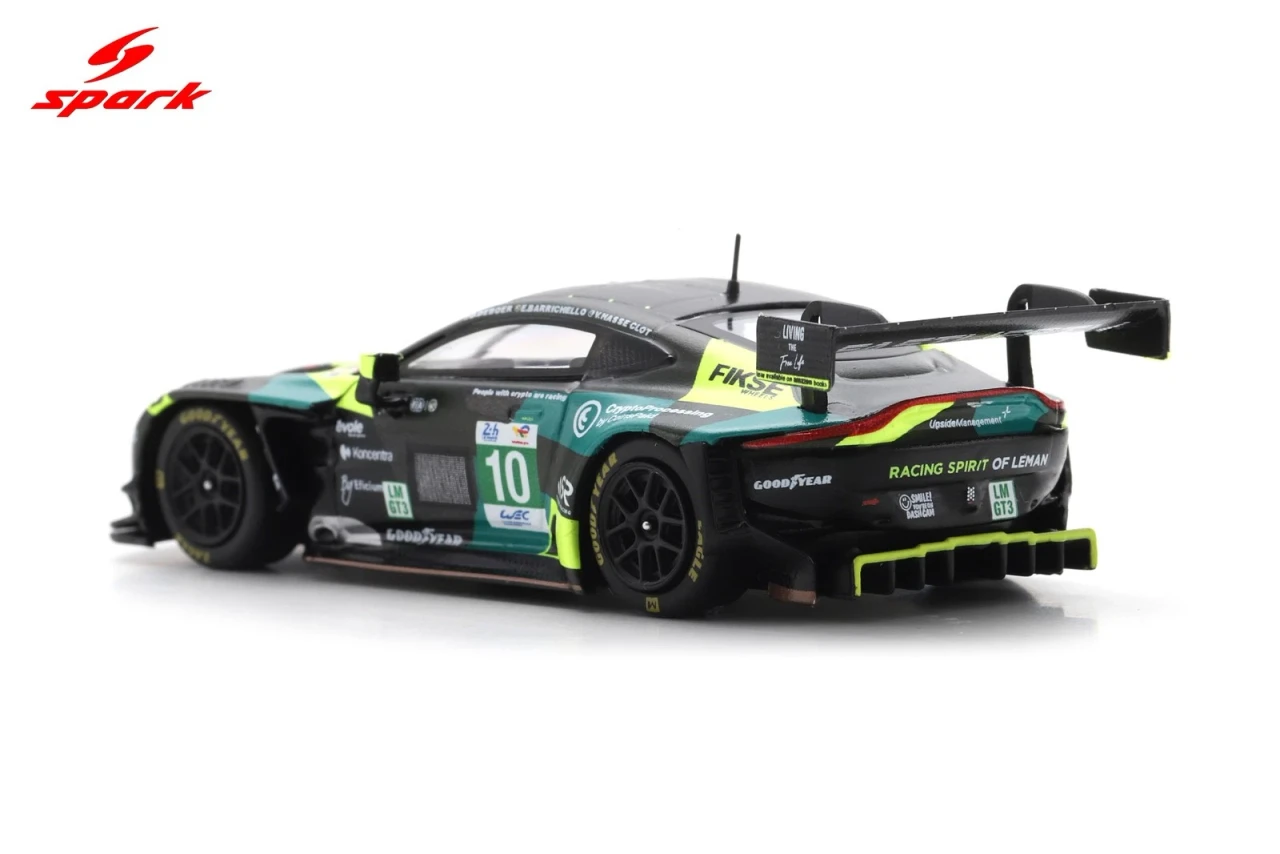 1/64 Spark Aston Martin Vantage AMR LMGT3 No.10 RACING SPIRIT OF LEMAN Le Mans 24H 2025 D. Deboer - V. Hasse Clot - E. Barrichello Car Model