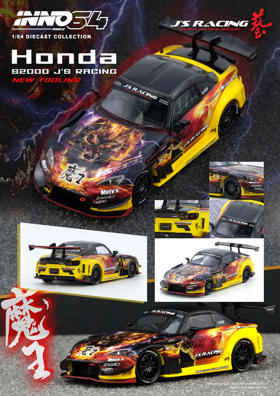1/64 Inno Honda S2000 J's Racing (AP1) Maou Diecast Car