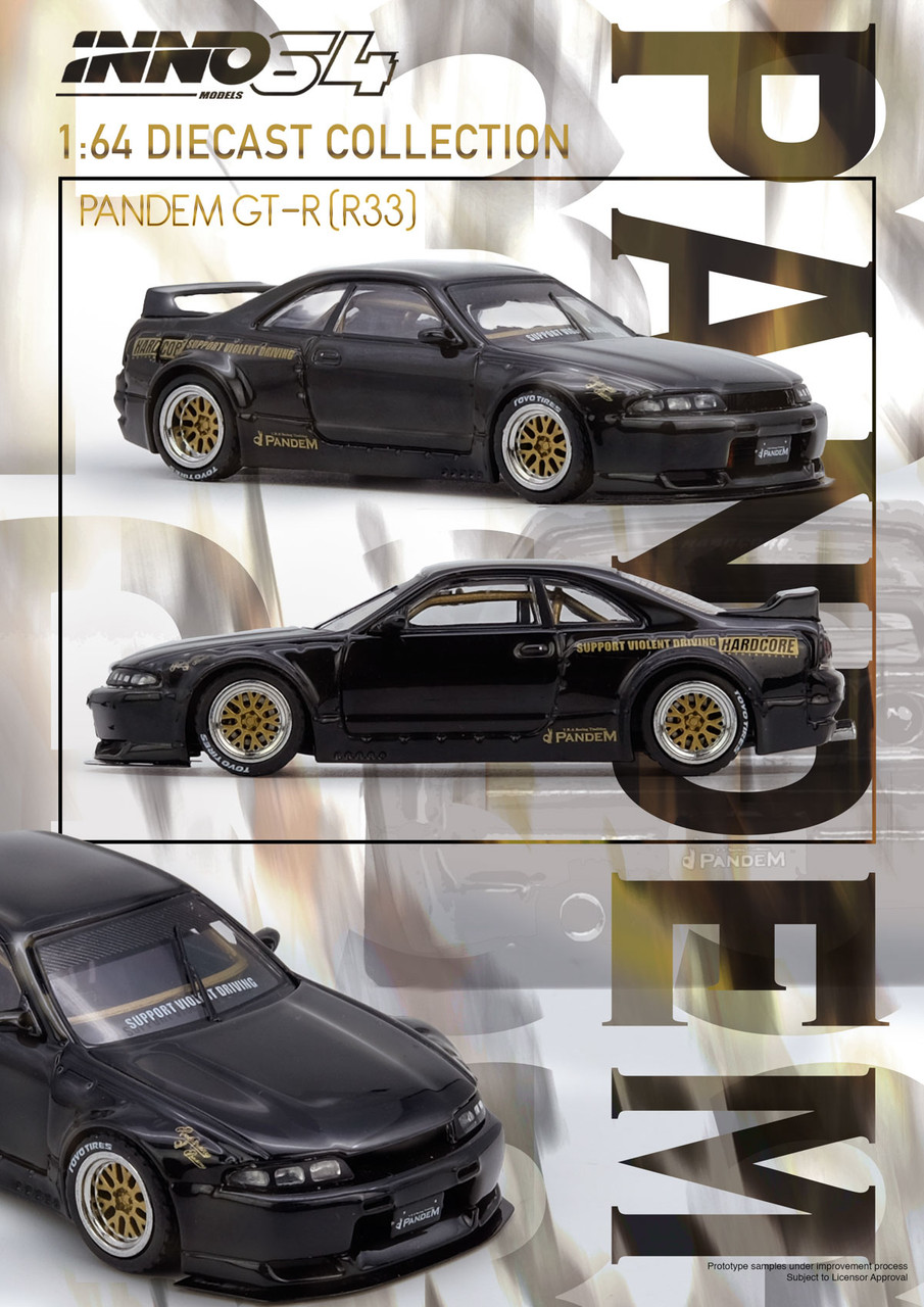 1/64 Inno Nissan Skyline GT-R GTR R32 BNR32 (650R) Top Secret (Gold) Diecast Car Model Diecast Car Model