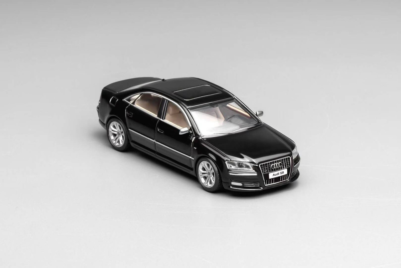 1/64 Motorhelix 2008 Audi S8 (D3) (Brilliant Black) Car Model