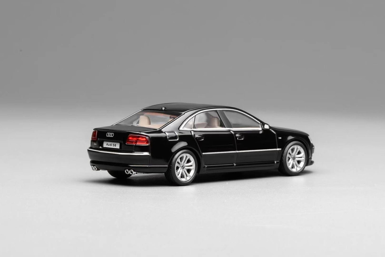 1/64 Motorhelix 2008 Audi S8 (D3) (Brilliant Black) Car Model