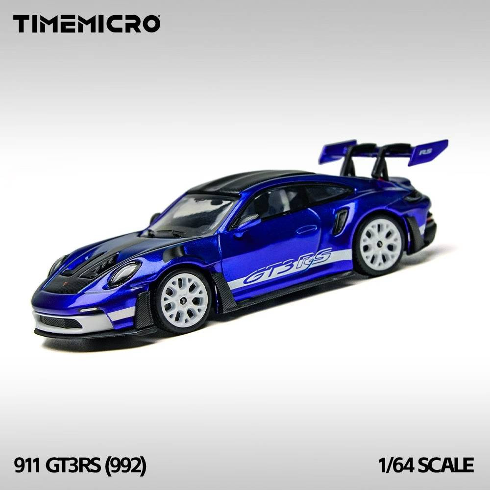 1/64 TimeMicro Porsche 911 (992) GT3 RS (San Marino Blue) Diecast