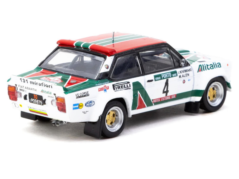 1/64 Tarmac Works 1978 FIAT 131 ABARTH Rally Rallye de Portugal Vinho do Porto Winner Markku Alén, Ilkka Kivimäki Diecast Car Model