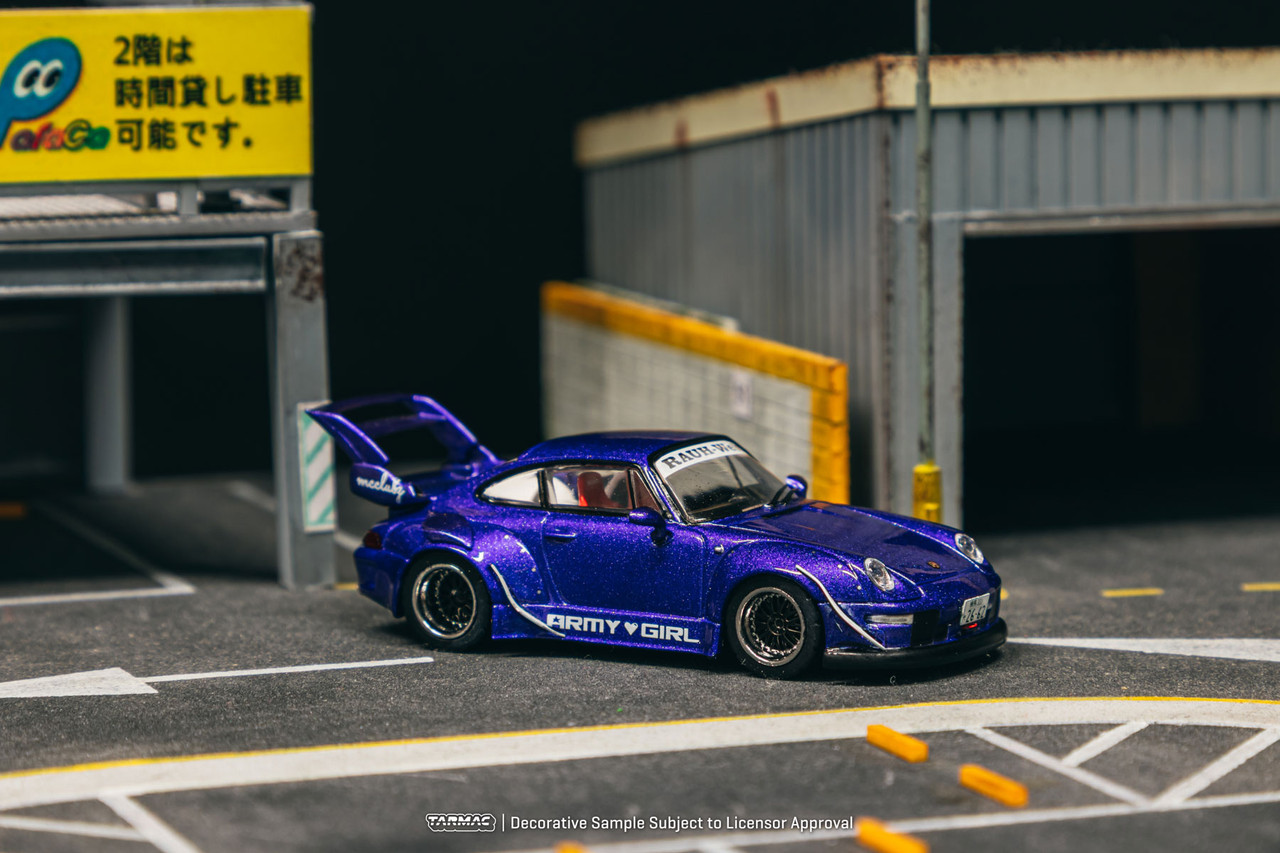 1/64 Tarmac Works Porsche 911 RWB 993 Army Girl (Purple Blue