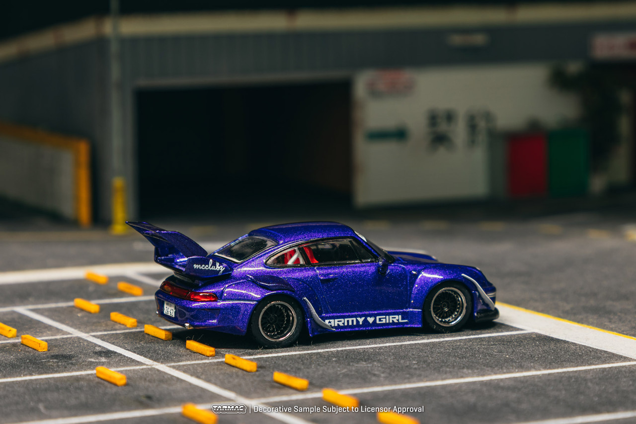 1/64 Tarmac Works Porsche 911 RWB 993 Army Girl (Purple Blue