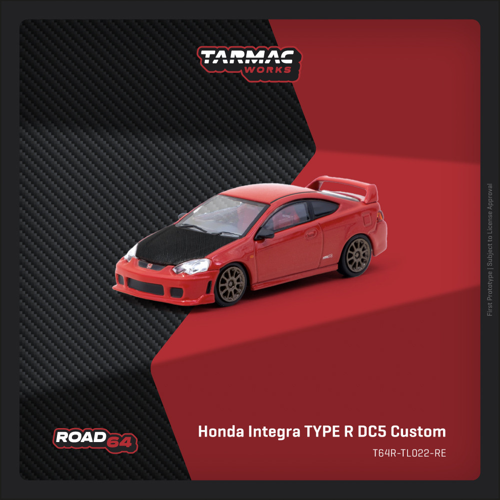 1/64 Tarmac Works Honda Integra Type R DC5 Custom (Red) Diecast