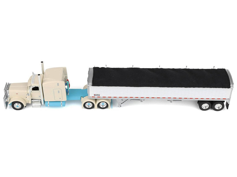 1/64 First Gear Peterbilt® Model 389 with 63” Mid-Roof Sleeper & 43’ Wilson® Pacesetter™ High Sided Grain Trailer   Diecast Car Model