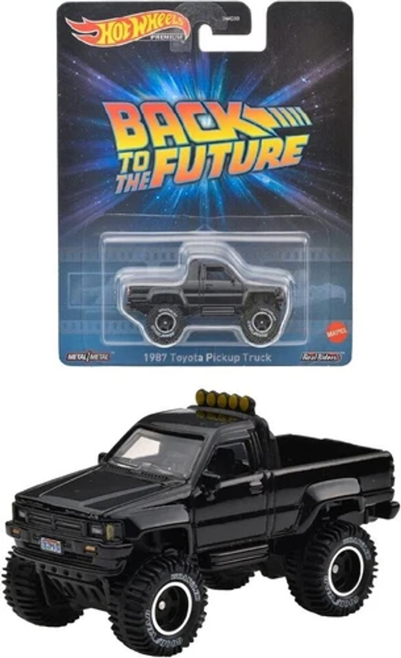 1/64 Hot Wheels Back to the Future 1987 Toyota Hilux SR5 Pickup Truck (Black) Diecast Car Model