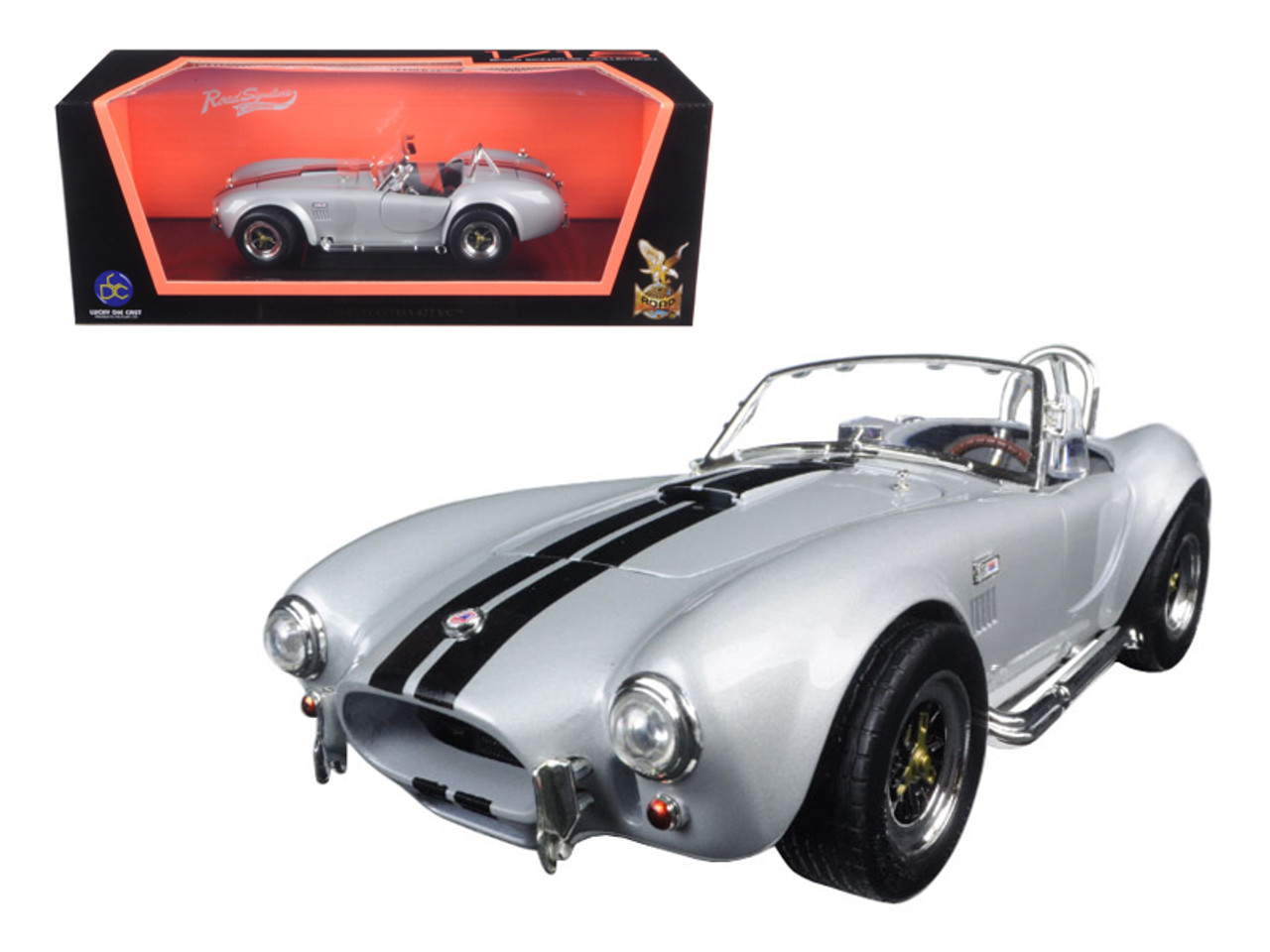 1964 Shelby Cobra 427 S/C Roadster Gray 1/18 Diecast Model Car by Road Signature