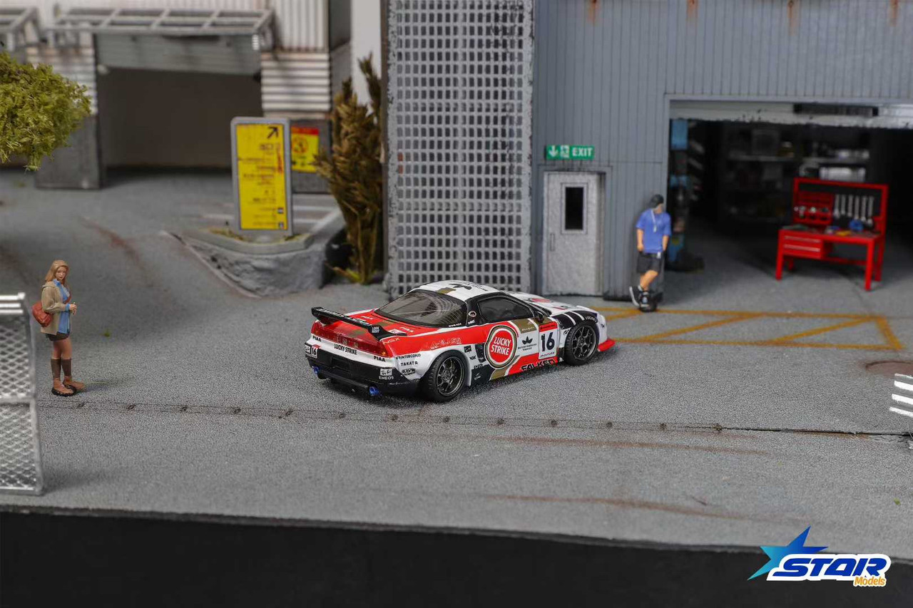 1/64 Star Models Honda NSX NA1 LB-Works #16 (White & White) Diecast Car Model