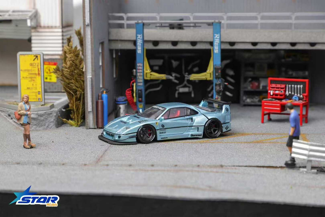 1/64 Star Models Ferrari F40 LB-Works (Ice Blue) Diecast Car Model
