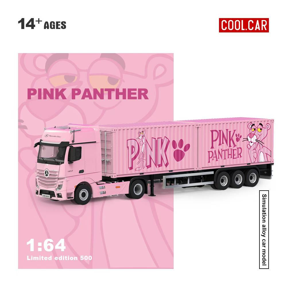 1/64 Cool Car Mercedes-Benz Actros with Trailer Pink Pather