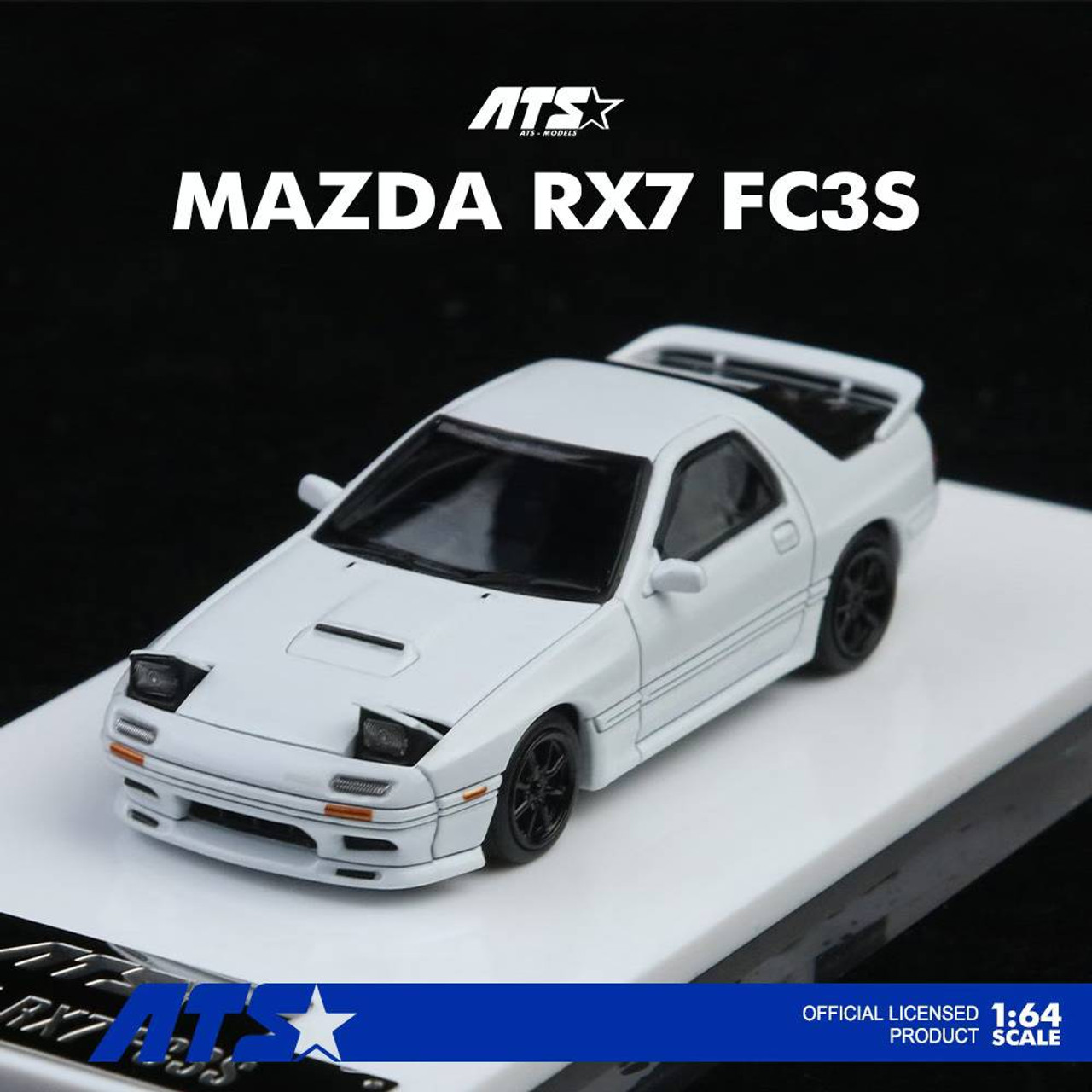 1/64 ATS Mazda RX-7 RX7 FC3S (White) Diecast Car Model