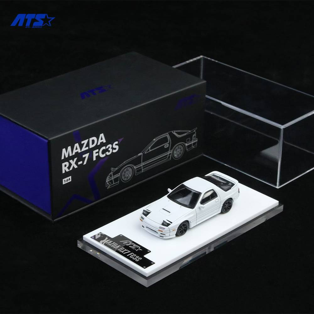 1/64 ATS Mazda RX-7 RX7 FC3S (White) Diecast Car Model