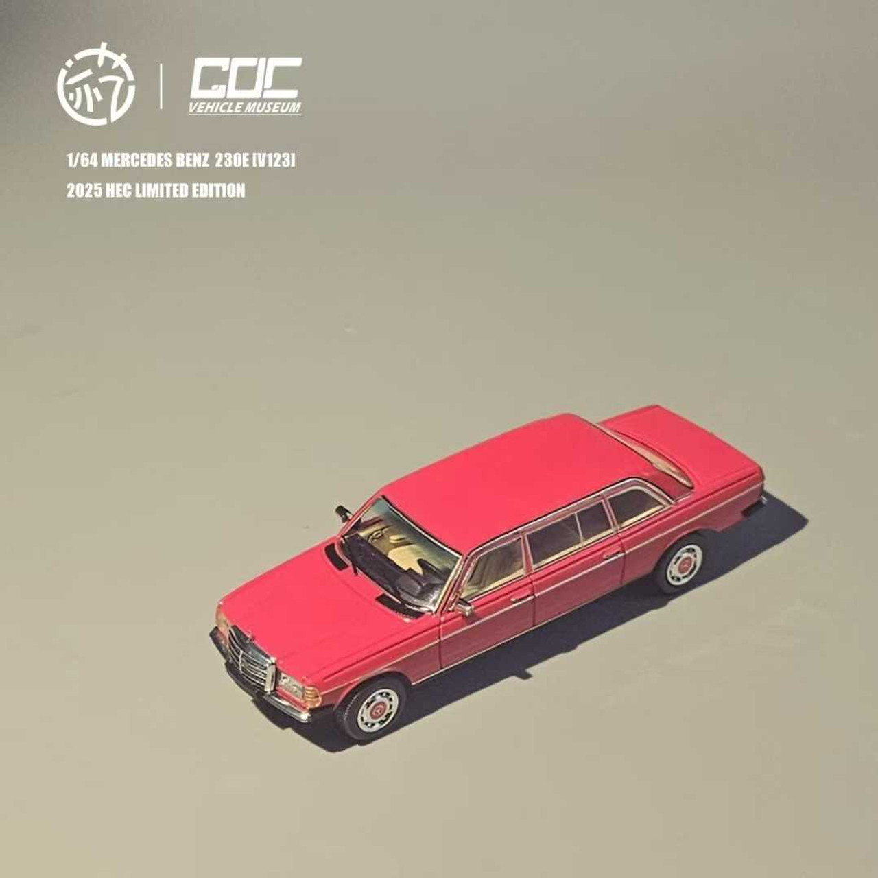 1/64 Jiyi & GOC Mercedes-Benz 230E V123 Extended Wheelbase (Red) Diecast Car Model