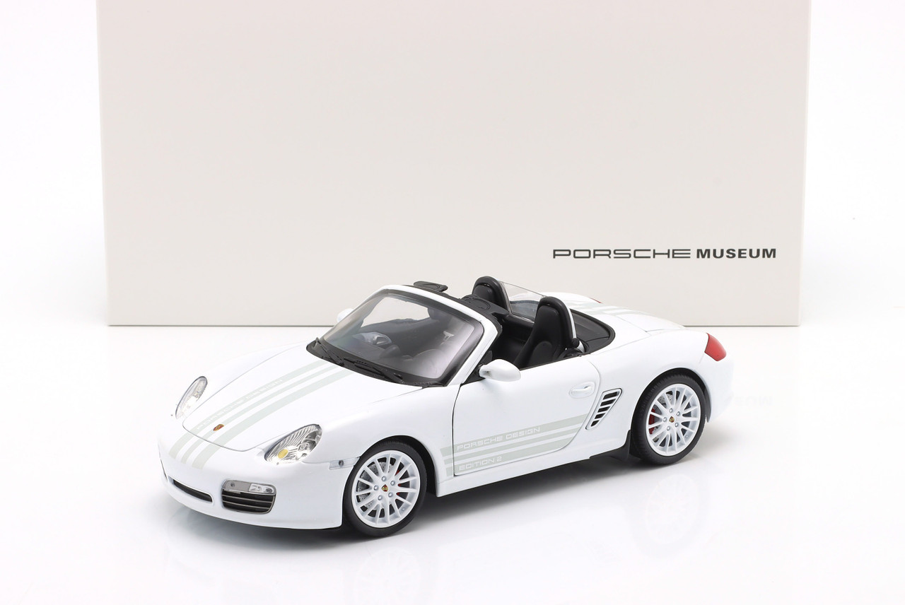 1/18 Dealer Edition Porsche Boxster S Spider Design Edition 2 (White) Diecast Car Model