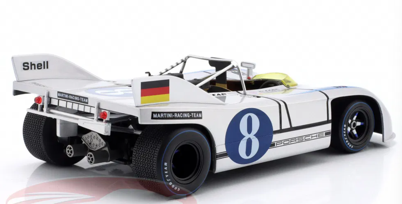 1/18 Werk83 1971 Porsche 908/03 #8 Martini Racing Targa Florio Martini Team Gérard Larrousse, Vic Elford Diecast Car Model