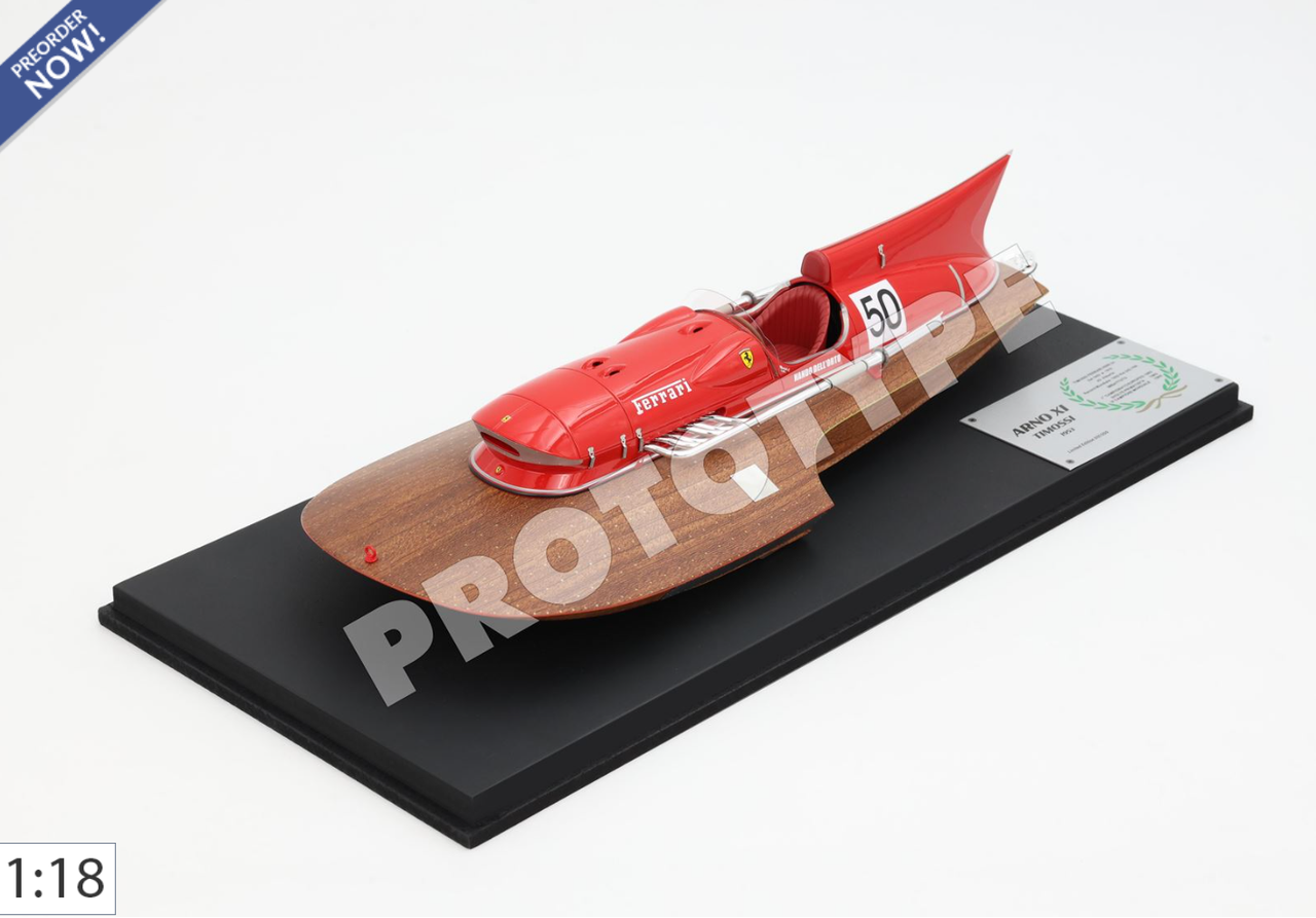 1/18 BBR Timossi Ferrari Arno XI 1953 motorboat Nando dell Orto Model