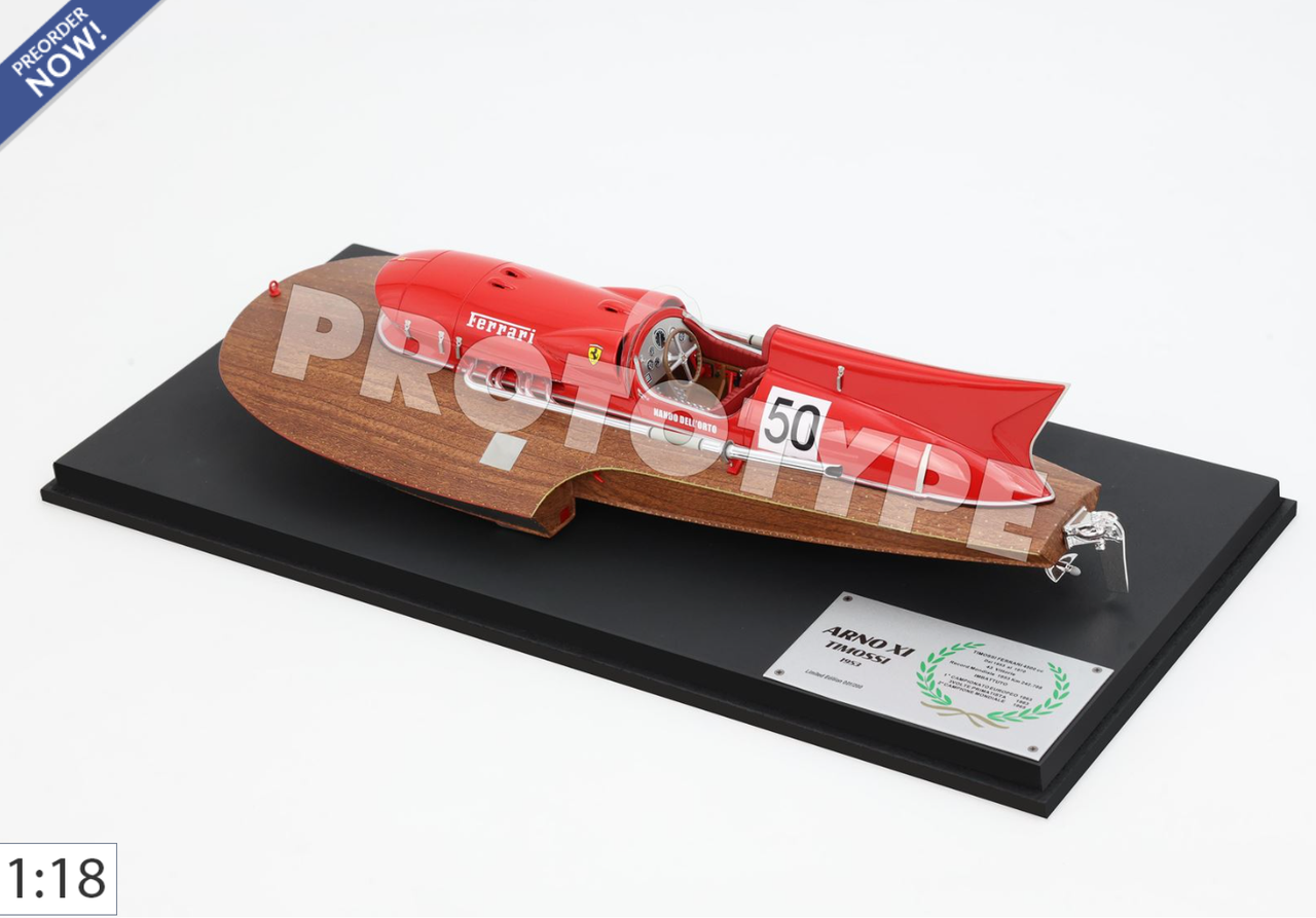 1/18 BBR Timossi Ferrari Arno XI 1953 motorboat Nando dell Orto Model