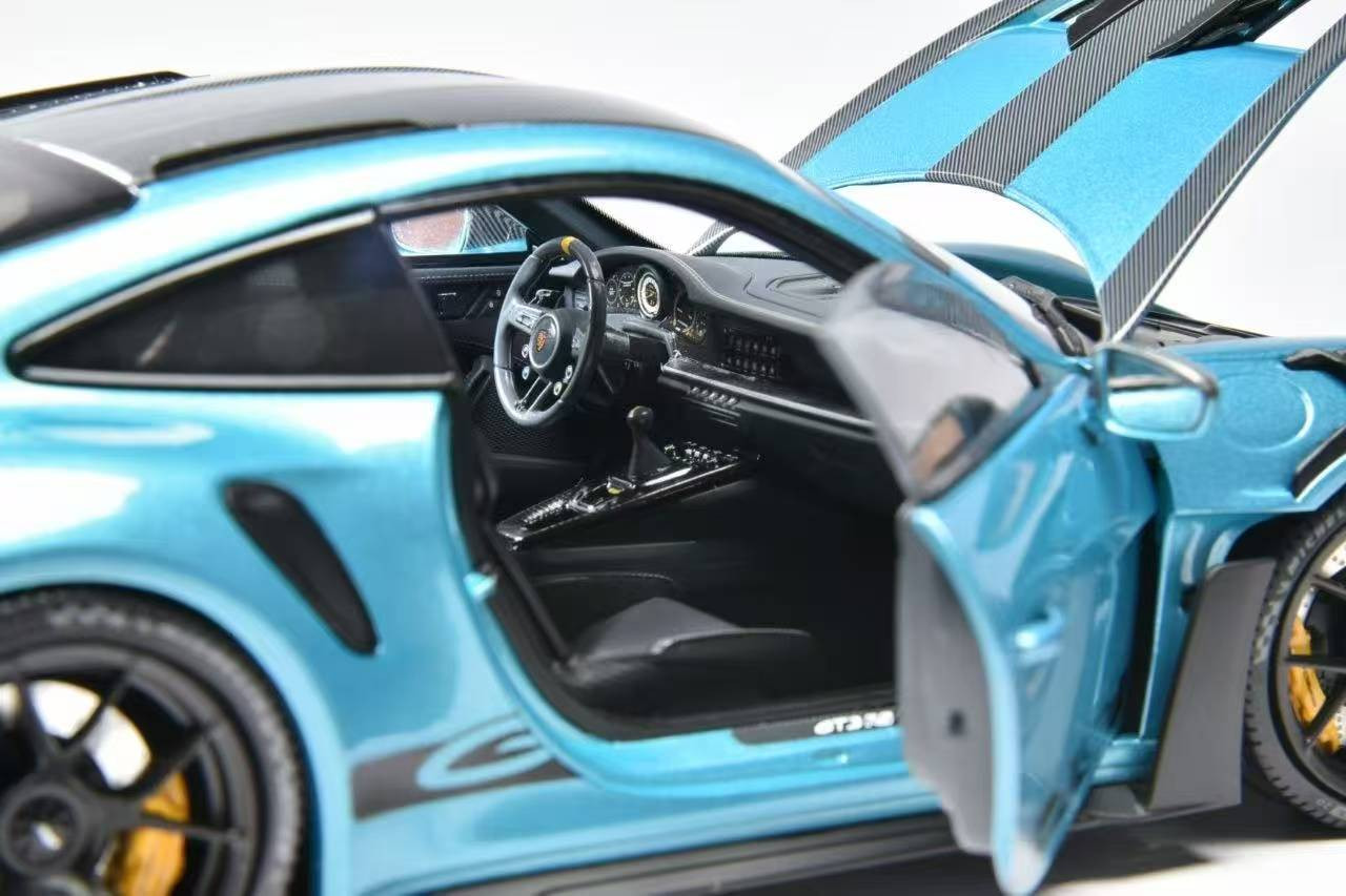 1/18 Minichamps Porsche 911 (992) GT3 RS (Ipanema Metallic Blue) Diecast Car Model Exclusive Limited 300 Pieces