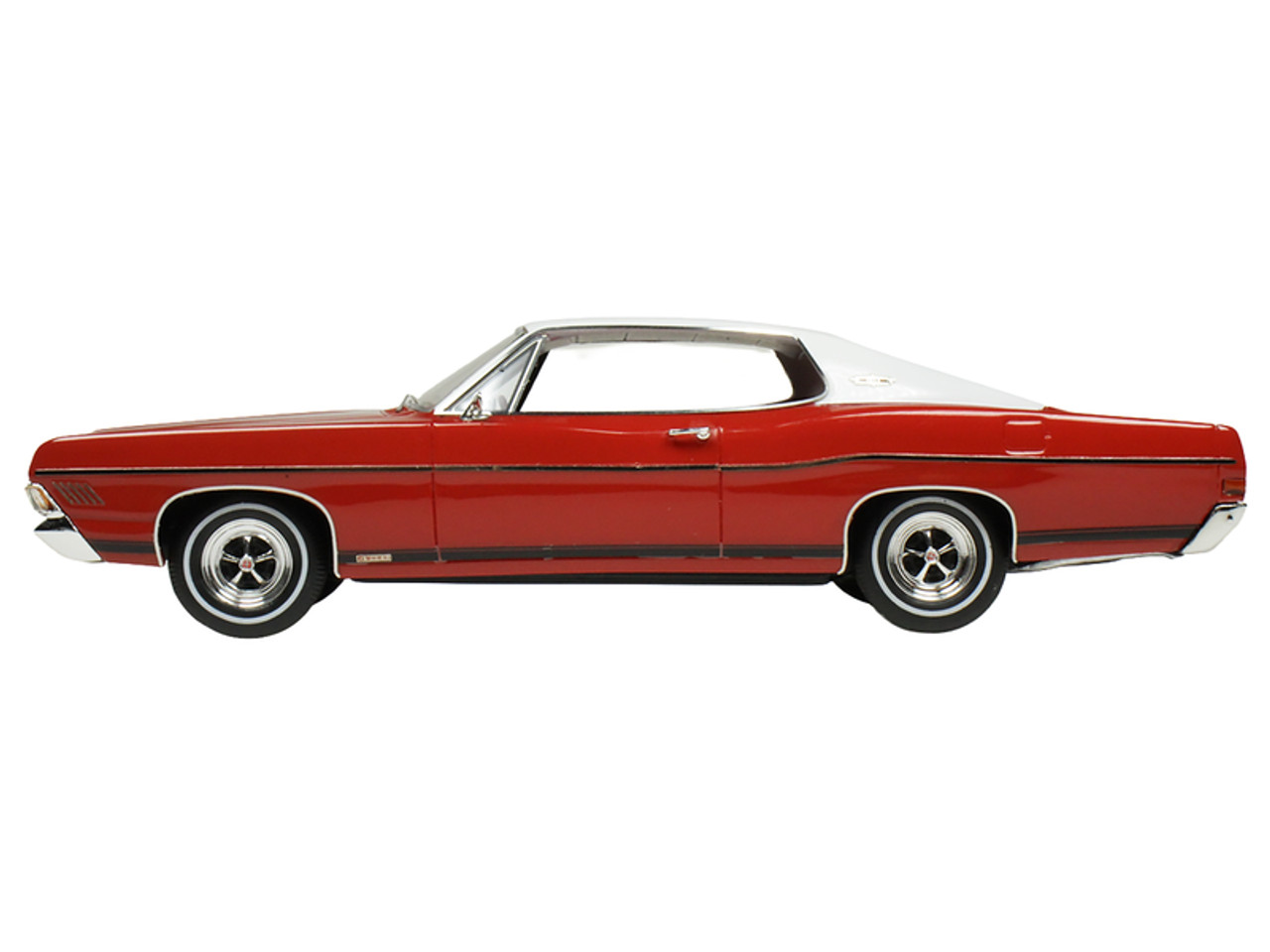 1968 Ford Galaxie 500 XL Candy Apple Red with White Top and Red Interior Limited Edition to 200 pieces Worldwide 1/43 Model Car by Goldvarg Collection