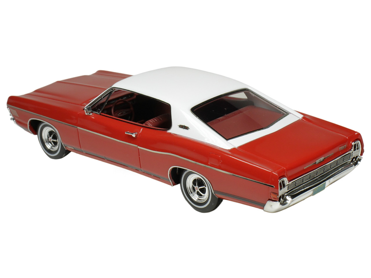 1968 Ford Galaxie 500 XL Candy Apple Red with White Top and Red Interior Limited Edition to 200 pieces Worldwide 1/43 Model Car by Goldvarg Collection