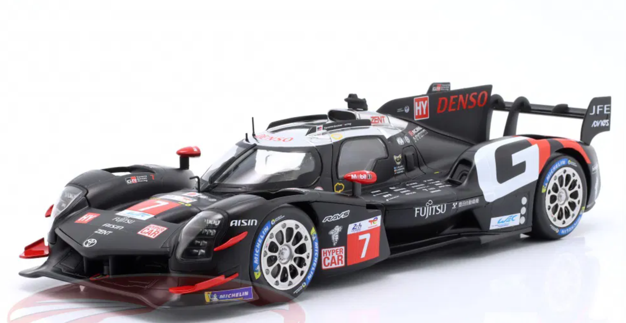 1/18 Ixo 2024 Toyota GR010 Hybrid #7 2nd 24h LeMans Toyota Gazoo Racing Jose Maria Lopez, Kamui Kobayashi, Nyck de Vries Car Model