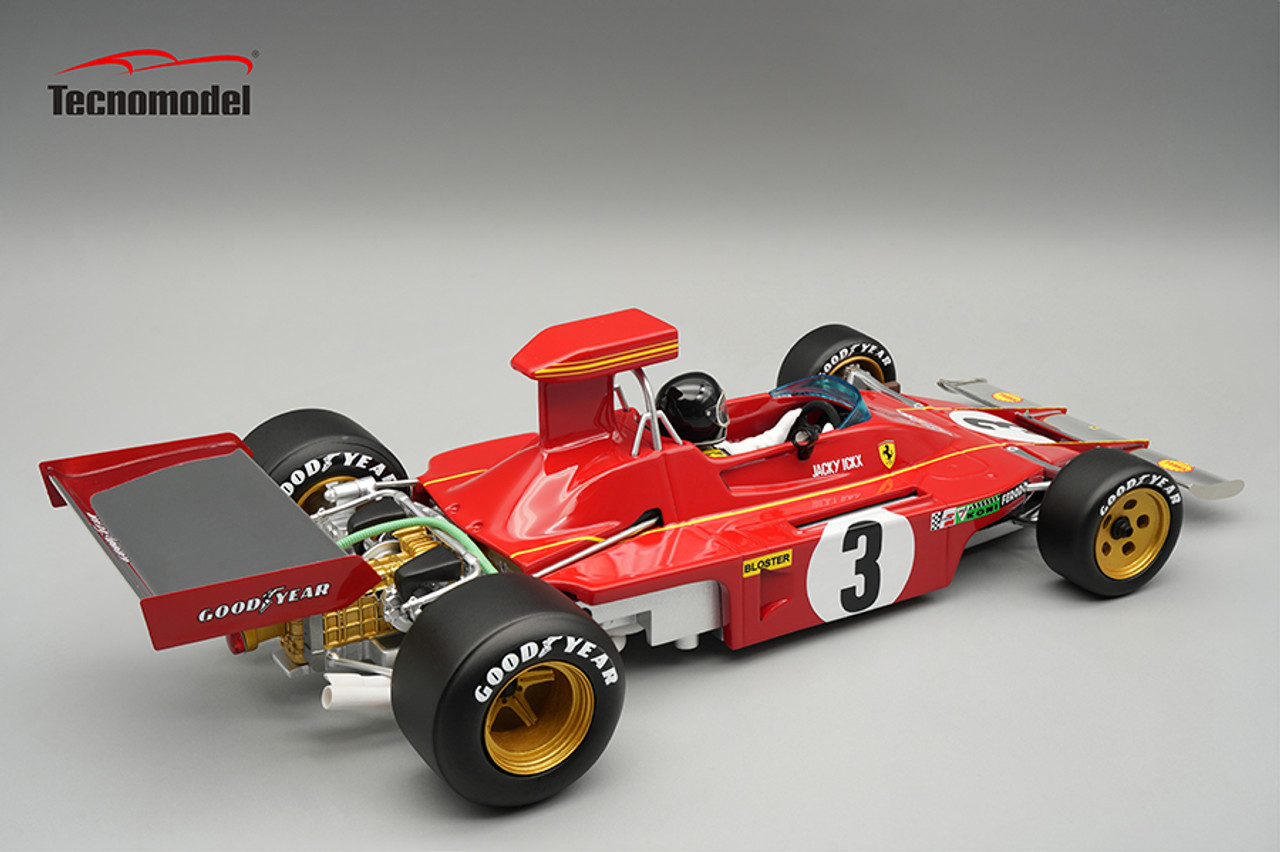 1/18 Tecnomodel Ferrari 312B3-73 1973 Italy GP Driver: Jacky Ickx Car #3 With Driver Limited Edition Car Model