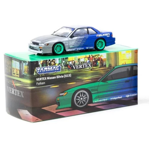 CHASE CAR 1/64 Tarmac Works Vertex Nissan Silvia (S13) Falken