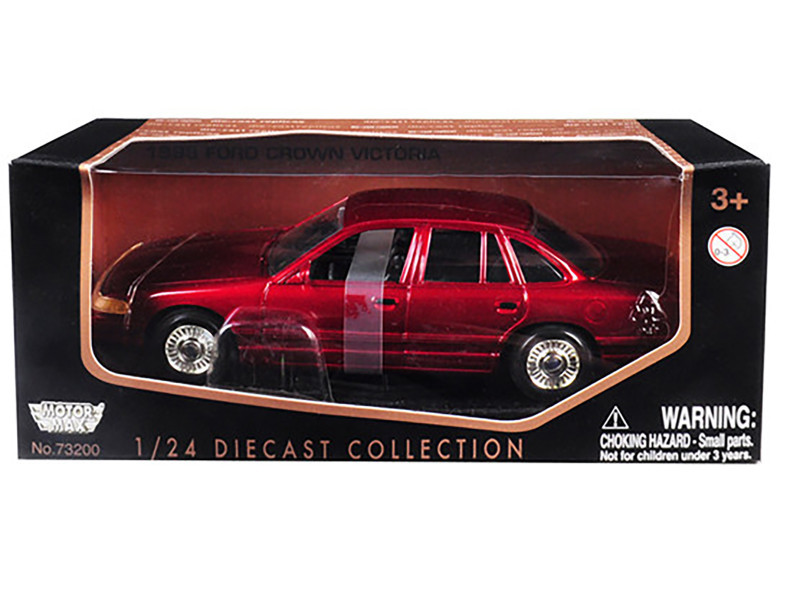 1998 Ford Crown Victoria Metallic Red 1/24 Diecast Model Car by