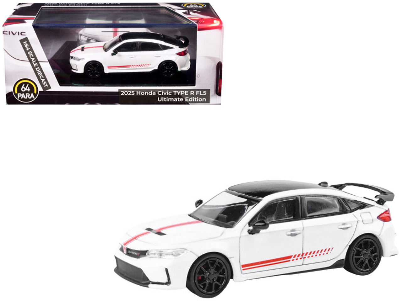 1/64 Paragon 2025 Honda Civic Type R FL5 (White) Diecast Car Model