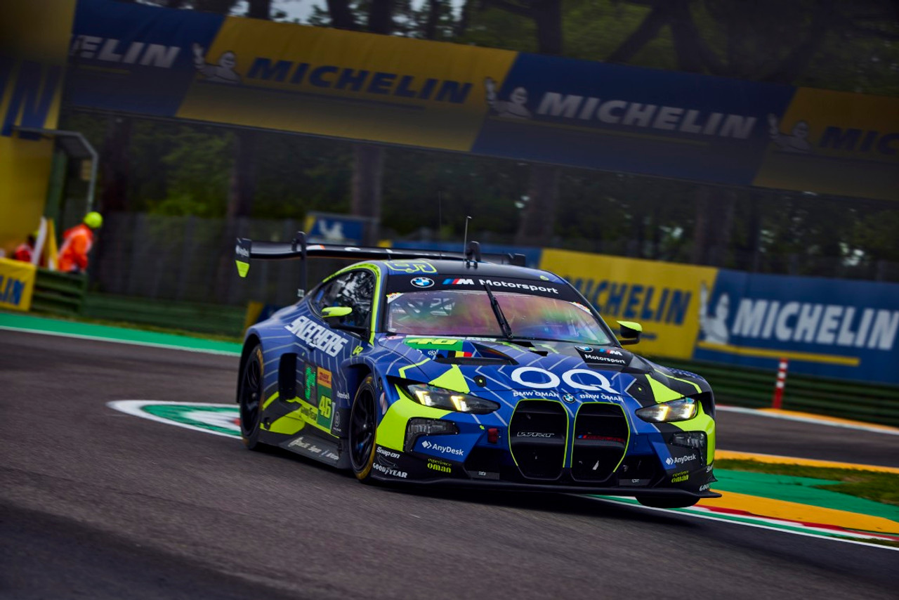1/18 Minichamps 2025 BMW M4 GT3 Evo Team WRT Valentina Rossi, Ahmad Al Harthy, Kelvin Van Der Linde 6th Imola Pole Position Diecast Car Model