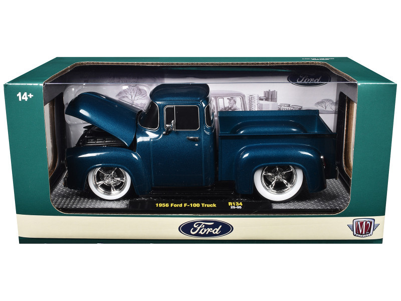 1956 Ford F-100 Pickup Truck Blue Metallic Limited Edition to 6650