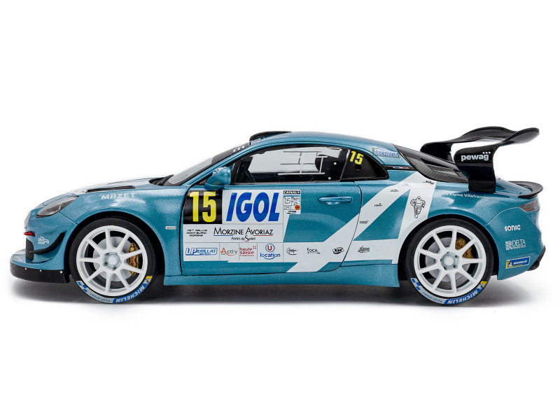 1/18 Solido 2024 Alpine A110 RGT #15 R.Astier, D.Giraudet Rallye Du Mont Blanc Diecast Car Model