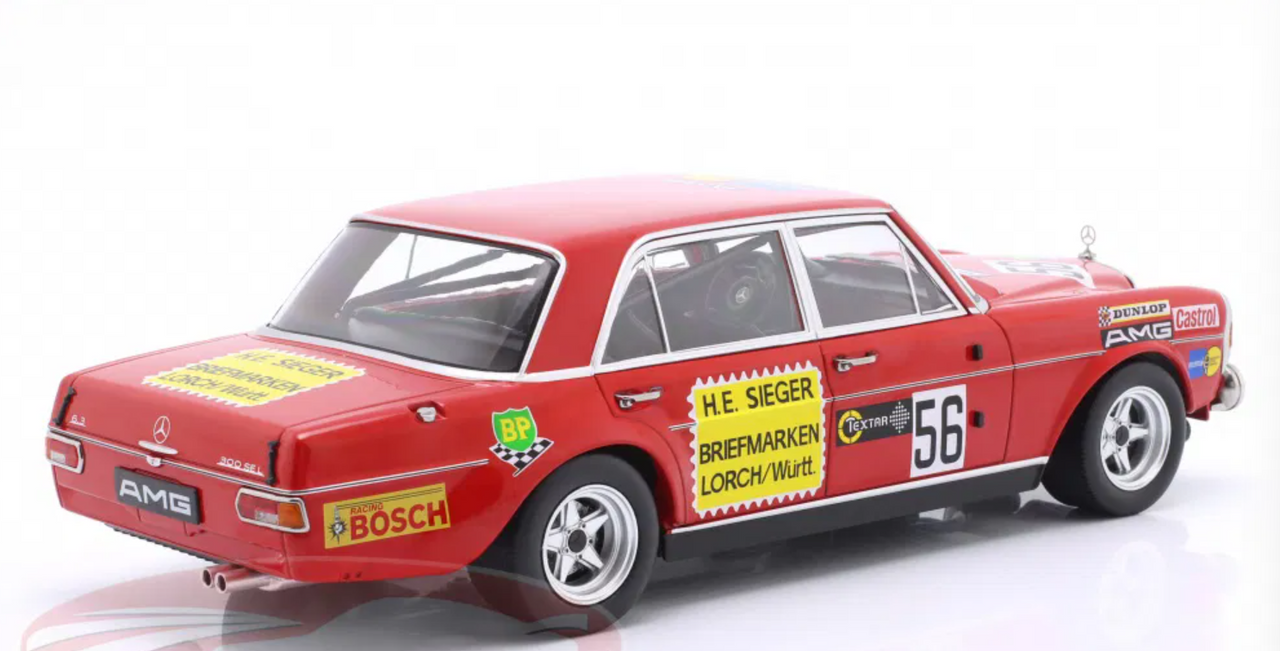 1/18 Werk83 1972 Mercedes-Benz 300 SEL 6.8 AMG #56 200 Miles Nuremberg Hans Heyer Diecast Car Model