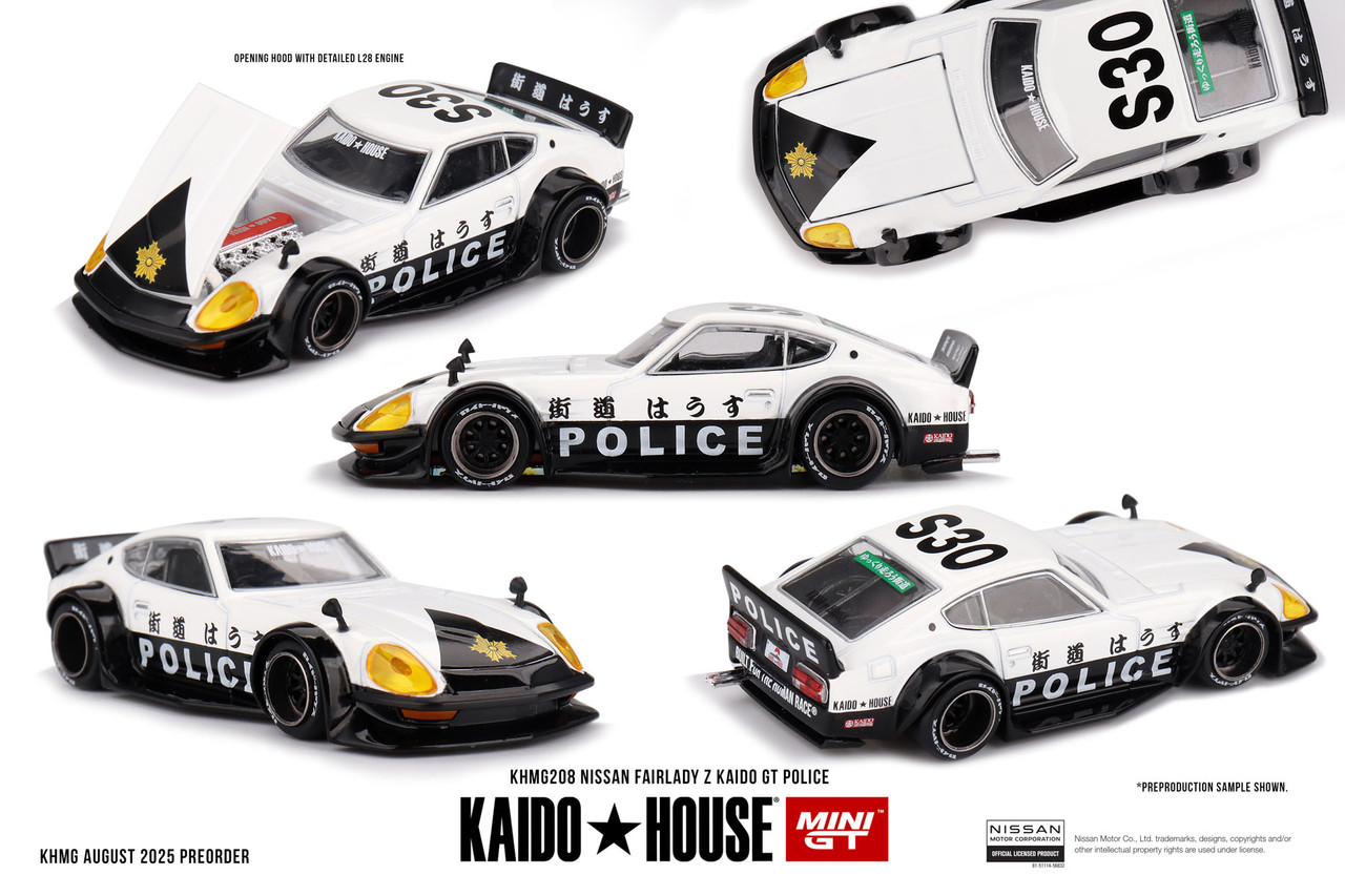 1/64 Kaido House Nissan Fairlady Z Kaido GT Police Diecast Car