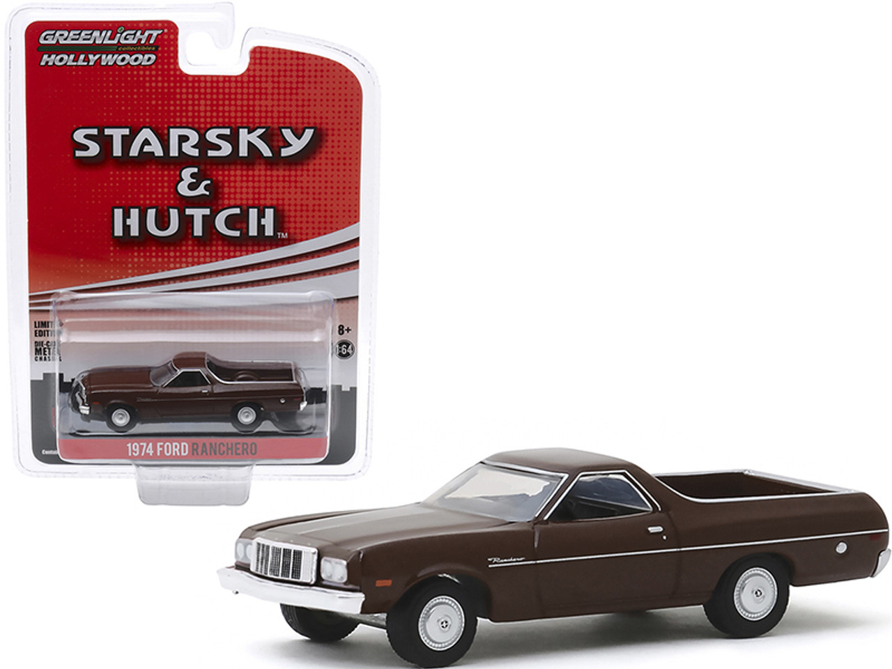 1974 Ford Ranchero Brown "Starsky and Hutch" (1975-1979) TV Series "Hollywood Special Edition" 1/64 Diecast Model Car by Greenlight