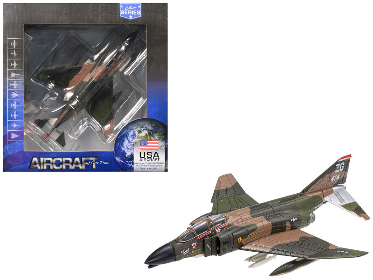 McDonnell Douglas F-4 Phantom Aircraft "Brain Damage 67th TFS Korat RTAB Thailand Rolling Thunder" (1972) United States Air Force "Collector Series" 1/144 Diecast Model by Air Force 1