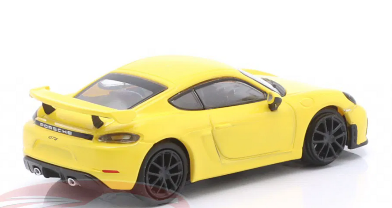 1/87 Minichamps 2019 Porsche 718 Cayman GT4 (981) (Yellow) Car Model