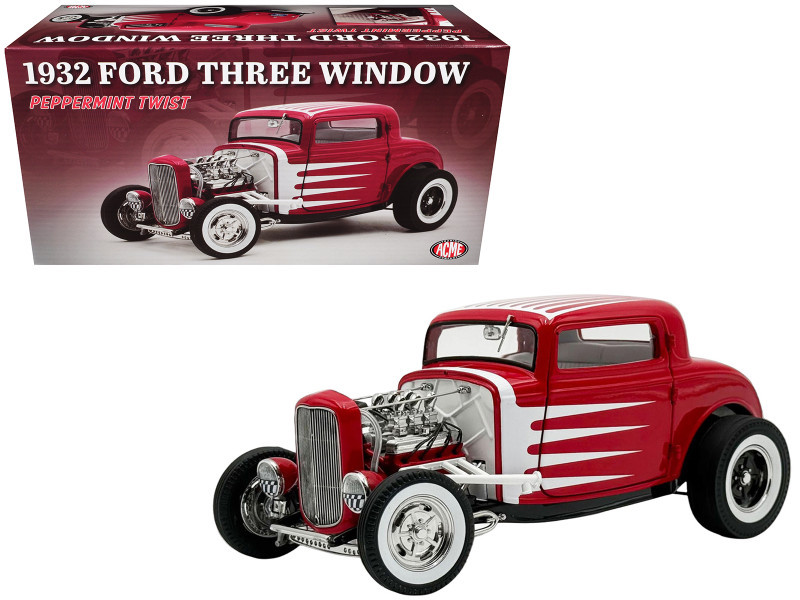 1/18 ACME 1932 Ford Three Window Peppermint Twist Diecast Car Model