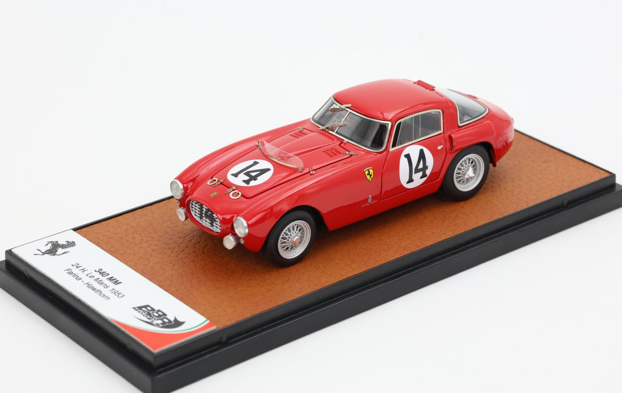 1/43 BBR 1953 Ferrari 340 MM S/N 0320 24h Le Mans 1953 Driver Farina-Hawthorn Car Model