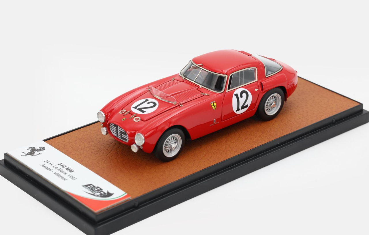 1/43 BBR 1953 Ferrari 340 MM S/N 0318 24h Le Mans 1953 Drivers Ascari-Villoresi Car Model