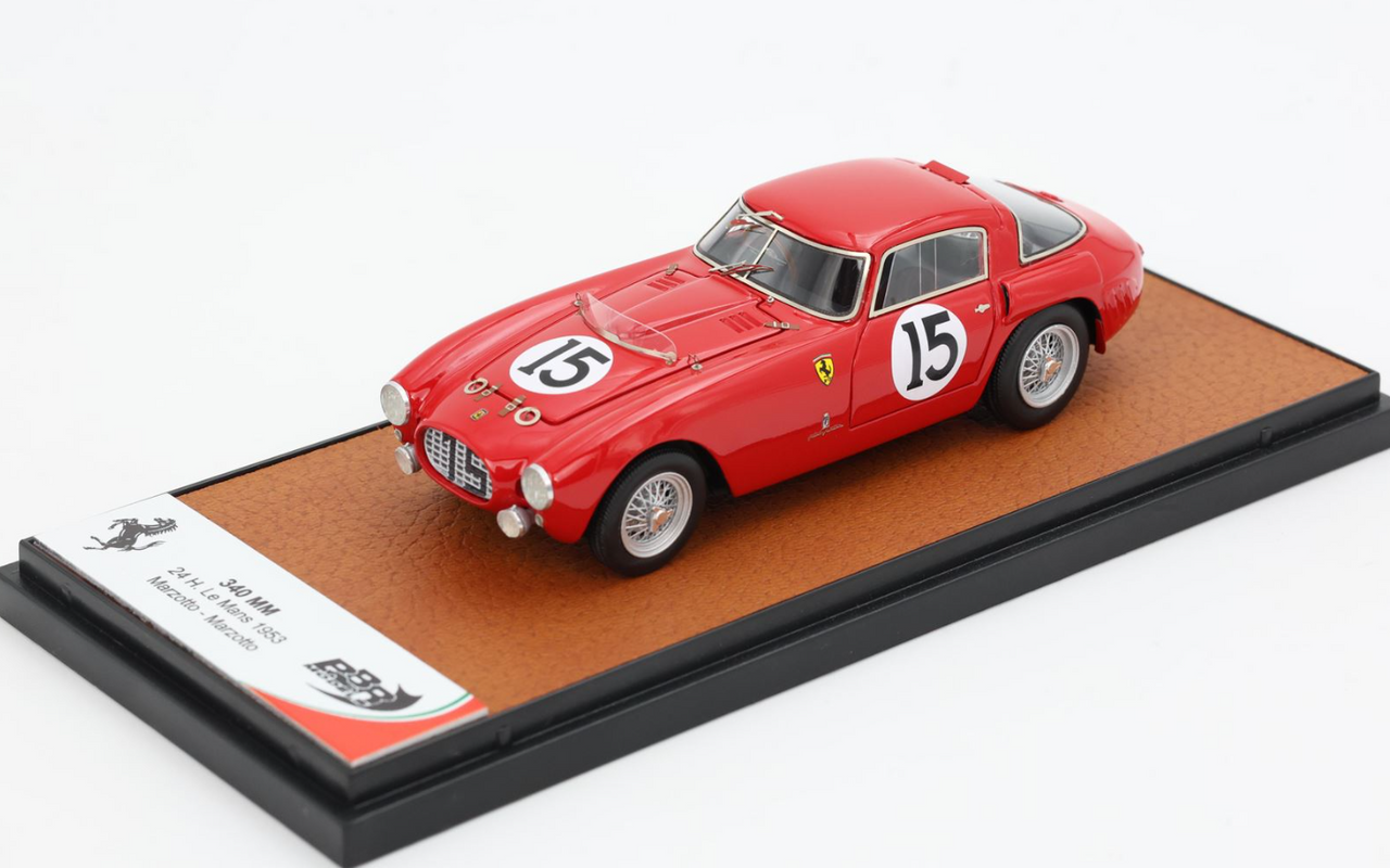 1/43 BBR 1953 Ferrari 340 MM S/N 0322 24h Le Mans 1953 Driver Marzotto-Marzotto Car Model
